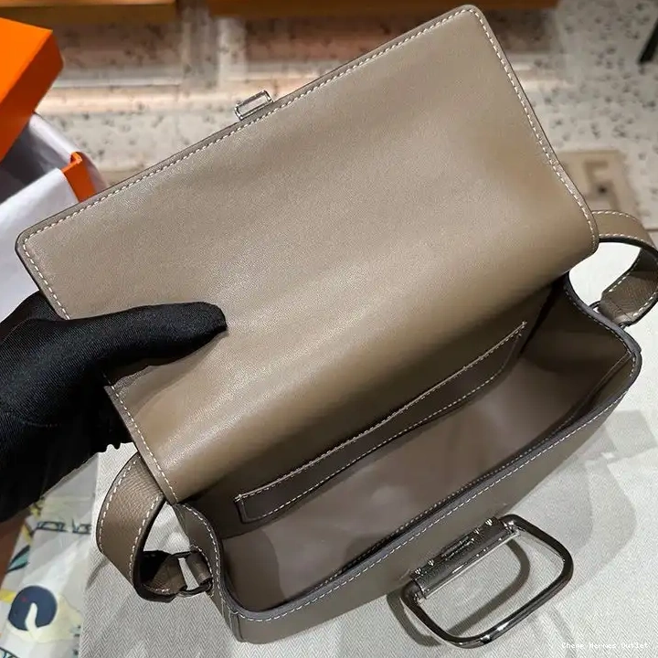 Affordable In Palladium Leather Cavalleria Epsom Hardware Hermes Della Khaki Bag 0505